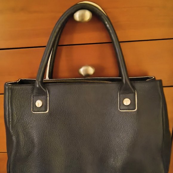 Talbots Navy Blue Leather Purse - Picture 2 of 8